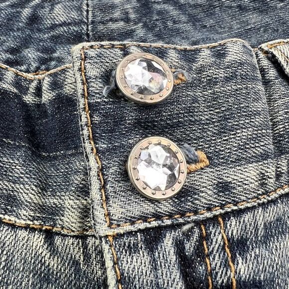 Pre-Loved Gang-Rio Brazilian Women US 2 Jeans Washed Denim Capri 3/4 Pants - Picture 14 of 15